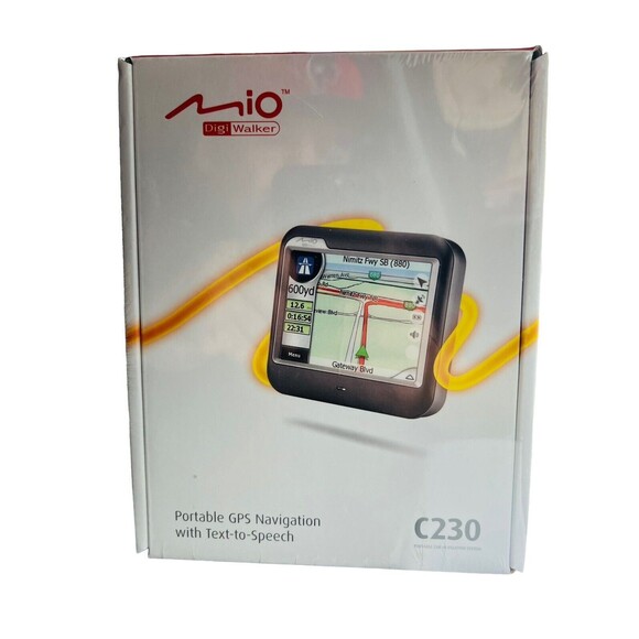 Mio Digi Walker Portable GPS Navigation System w/Text To Speech C230 NEW Sealed - Picture 2 of 6